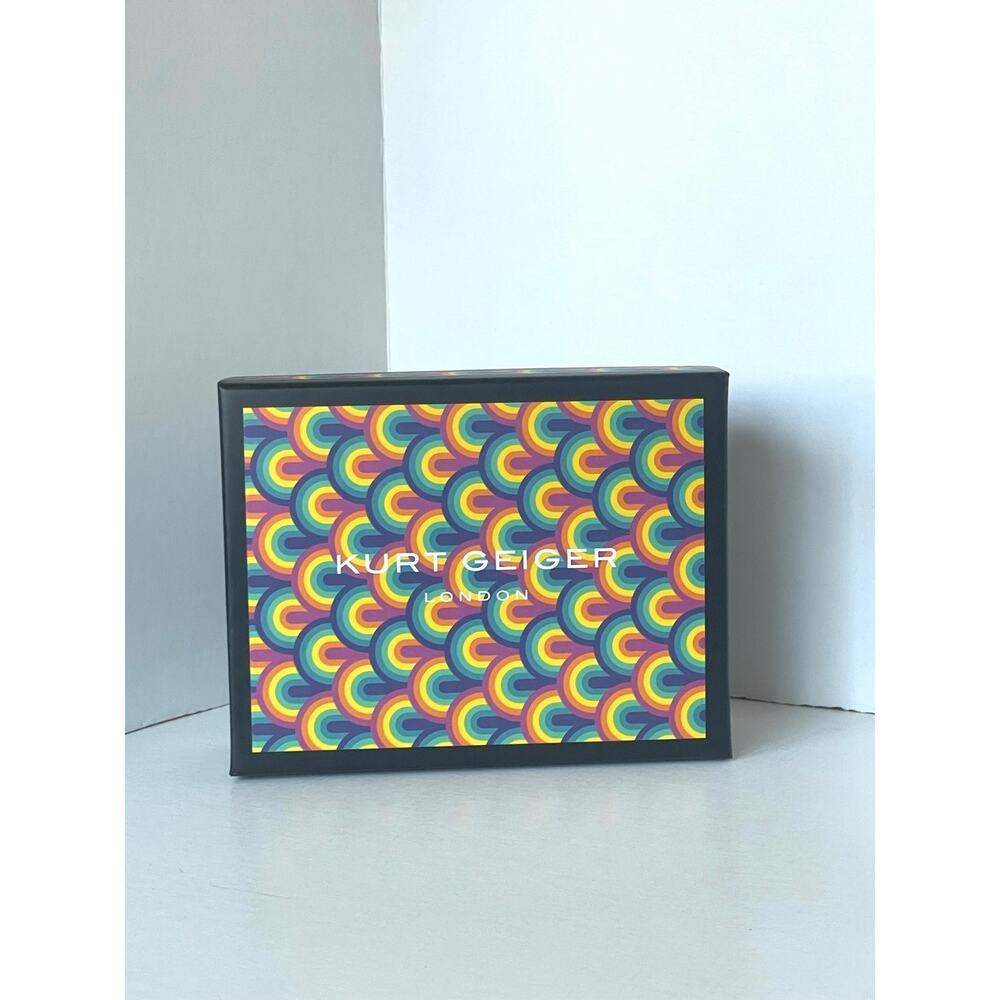 Kurt Geiger Micro Kensington Glitter Vinyl Turquoise Blue Crossbody Bag - Picture 3 of 12